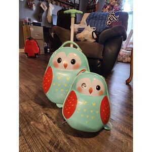 Heys Luggage Travel Tots Owl- 2 Piece Set,‎ Suitcase And Carry-On Backpack